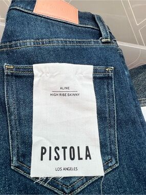 pistola Dark Blue High Rise Skinny Jeans